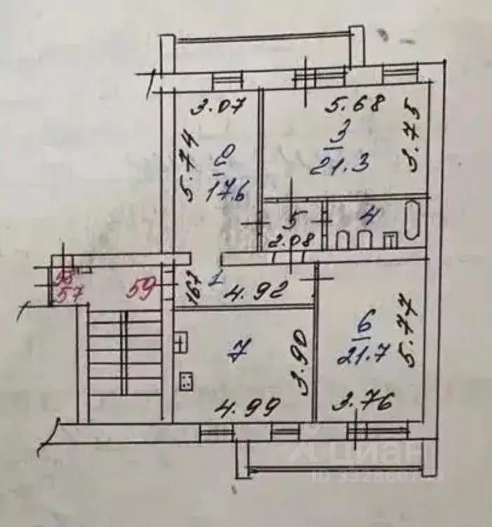 3-к кв. Иркутская область, Иркутск Волжская ул., 33 (98.6 м) - Фото 2