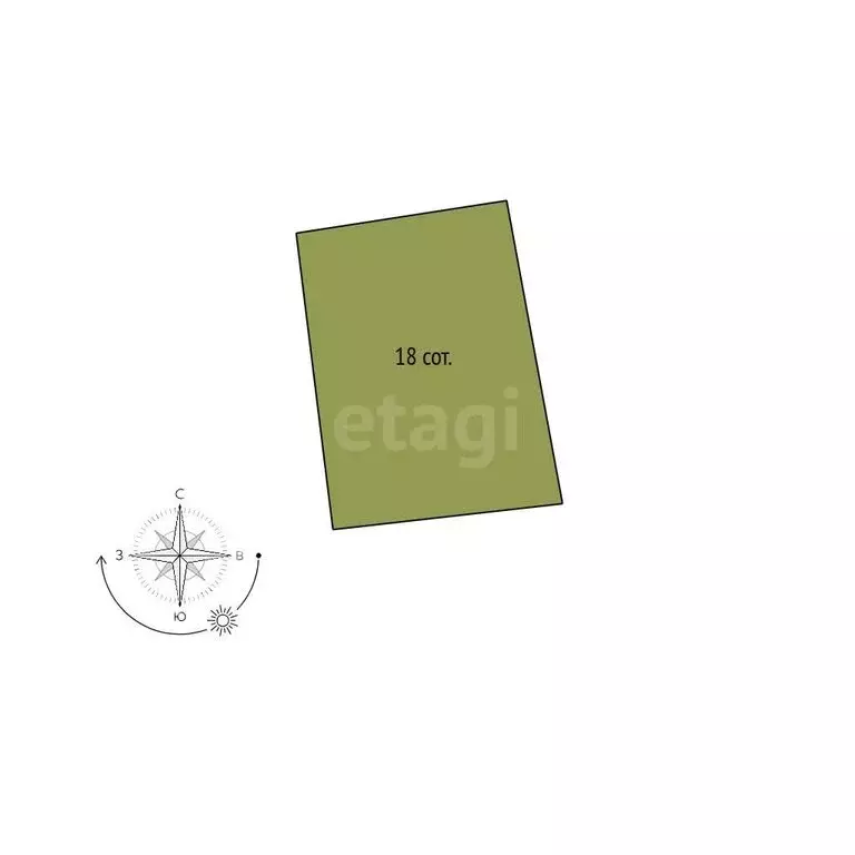 Участок в село Пушкарное, Луговая улица (18 м) - Фото 1