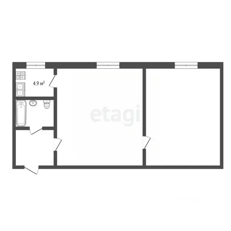 2-к кв. Нижегородская область, Выкса ул. Корнилова, 102/5 (38.2 м) - Фото 1