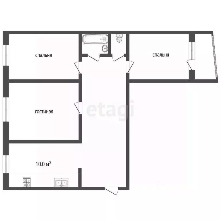 3-к кв. Владимирская область, Муром Владимирская ул., 3А (62.7 м) - Фото 2