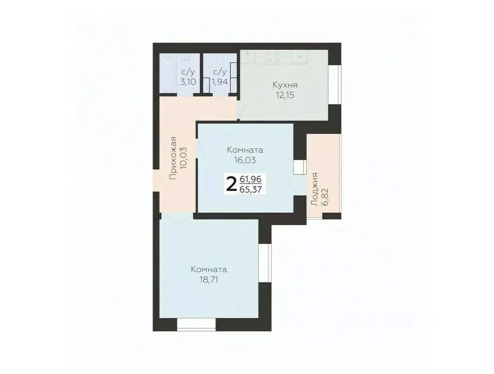 2-к кв. Орловская область, Орел ул. Панчука, 83Б (65.37 м) - Фото 0