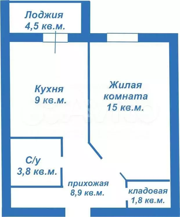 1-к. квартира, 41 м, 5/10 эт. - Фото 0