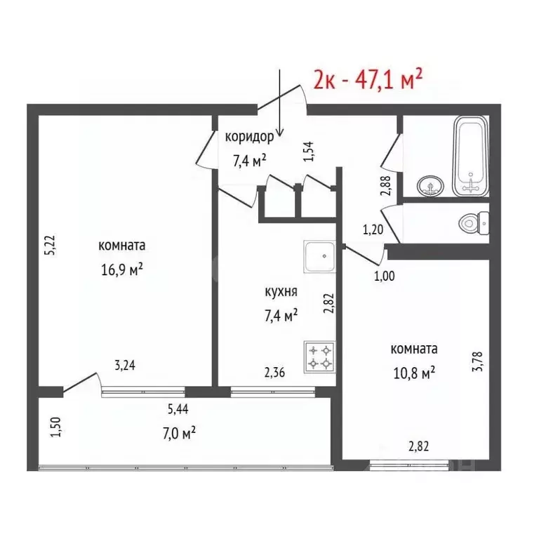 2-к кв. Свердловская область, Екатеринбург проезд Решетникова, 16 ... - Фото 2