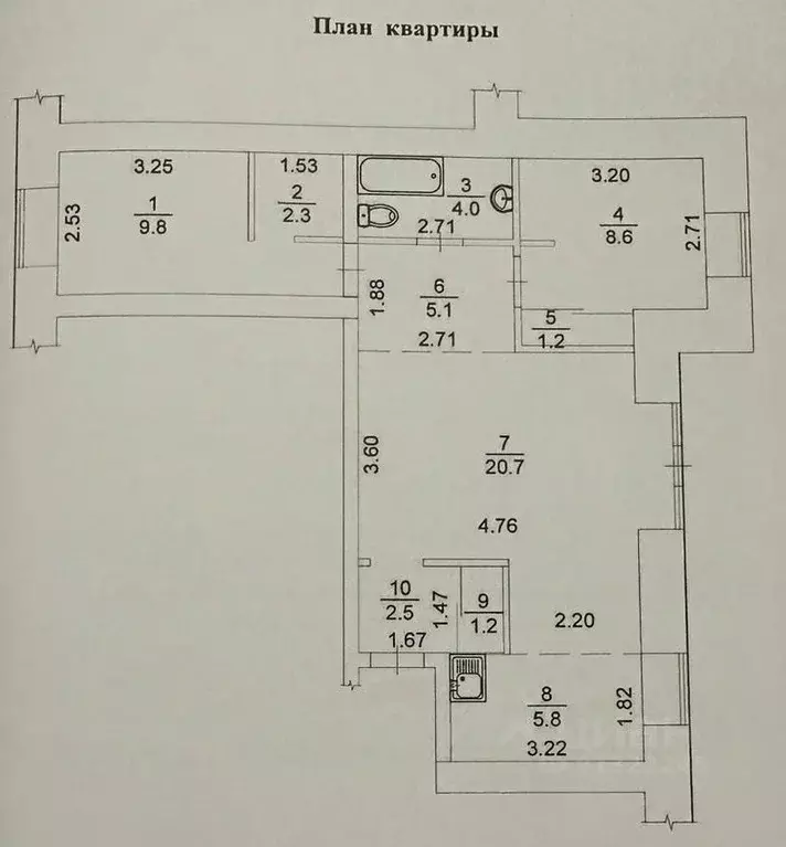 3-к кв. Томская область, Томск Мокрушинский мкр, ул. Мокрушина, 1 ... - Фото 2
