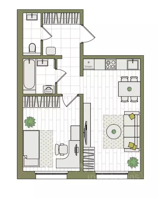 2-к кв. Кировская область, Киров ул. Чистопрудненская, 13А (45.2 м) - Фото 0