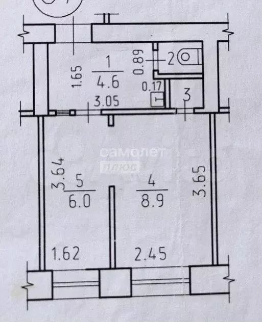 Квартира-студия, 21,5 м, 3/5 эт. - Фото 0