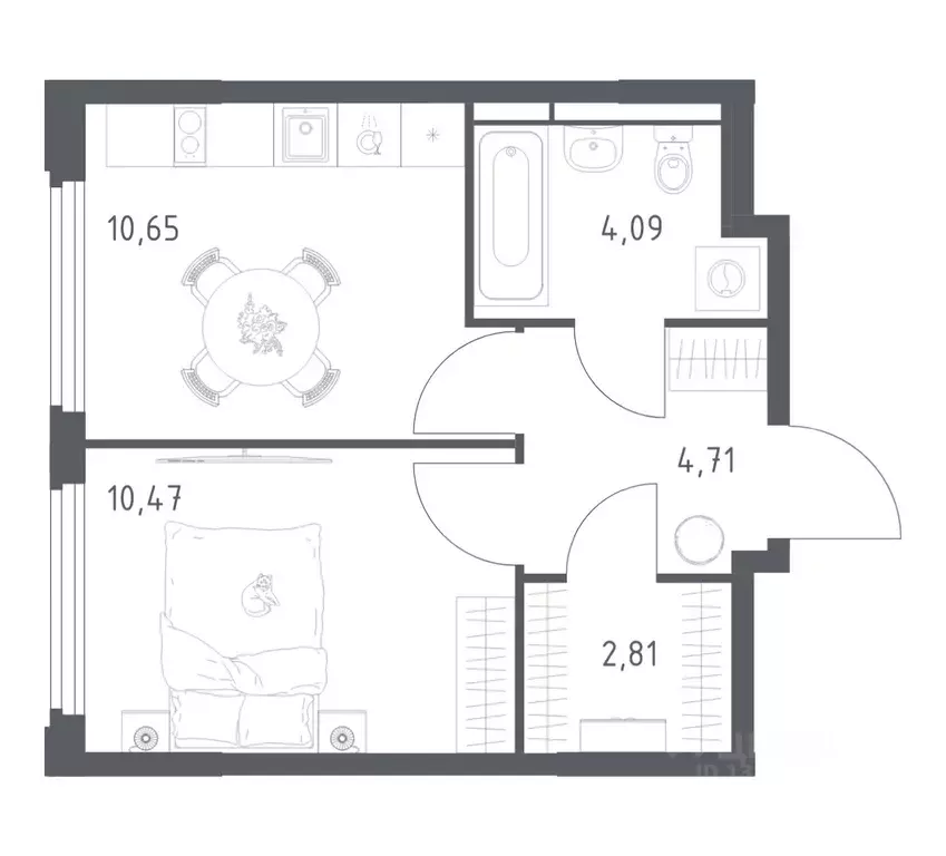 1-к кв. Московская область, Королев Юбилейный мкр, Космический Квартал ... - Фото 1