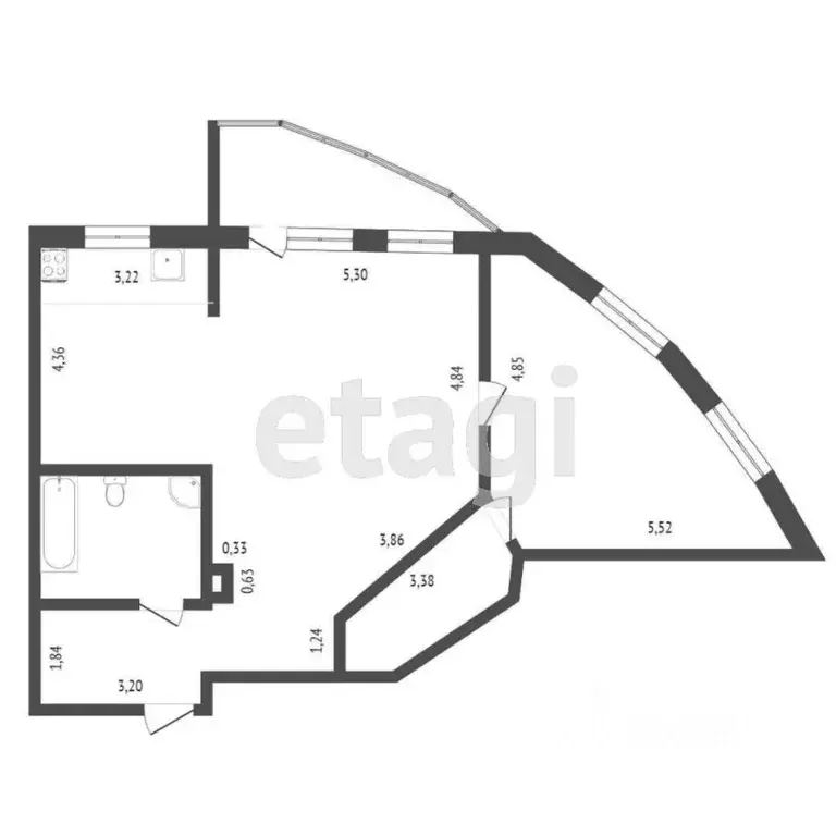 2-к кв. Бурятия, Улан-Удэ бул. Карла Маркса, 25А (60.0 м) - Фото 1