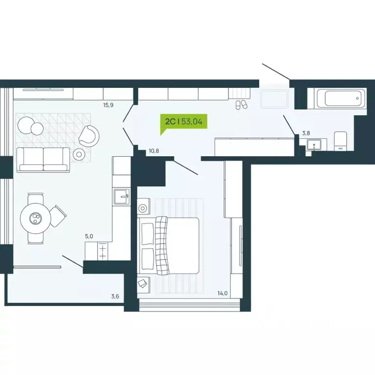 2-к кв. Новосибирская область, Новосибирск Затулинский жилмассив, ул. ... - Фото 0