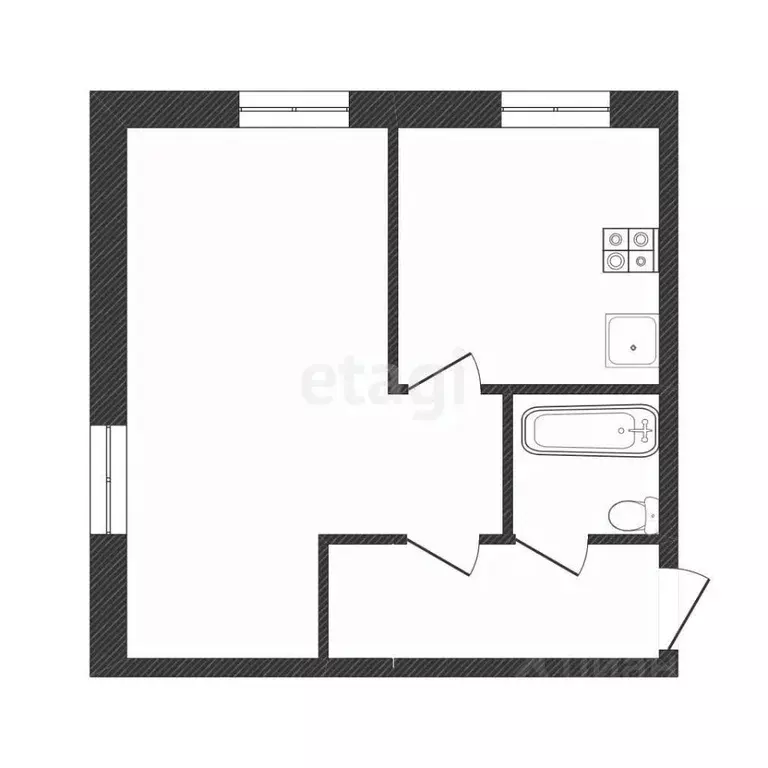 1-к кв. Иркутская область, Иркутск ул. Пушкина, 23 (29.9 м) - Фото 2