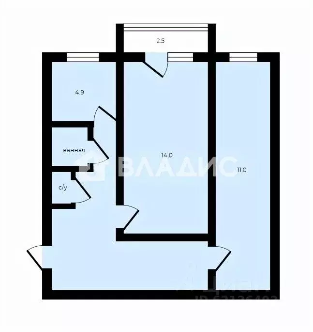2-к кв. Санкт-Петербург ул. Летчика Пилютова, 14 (42.0 м) - Фото 2