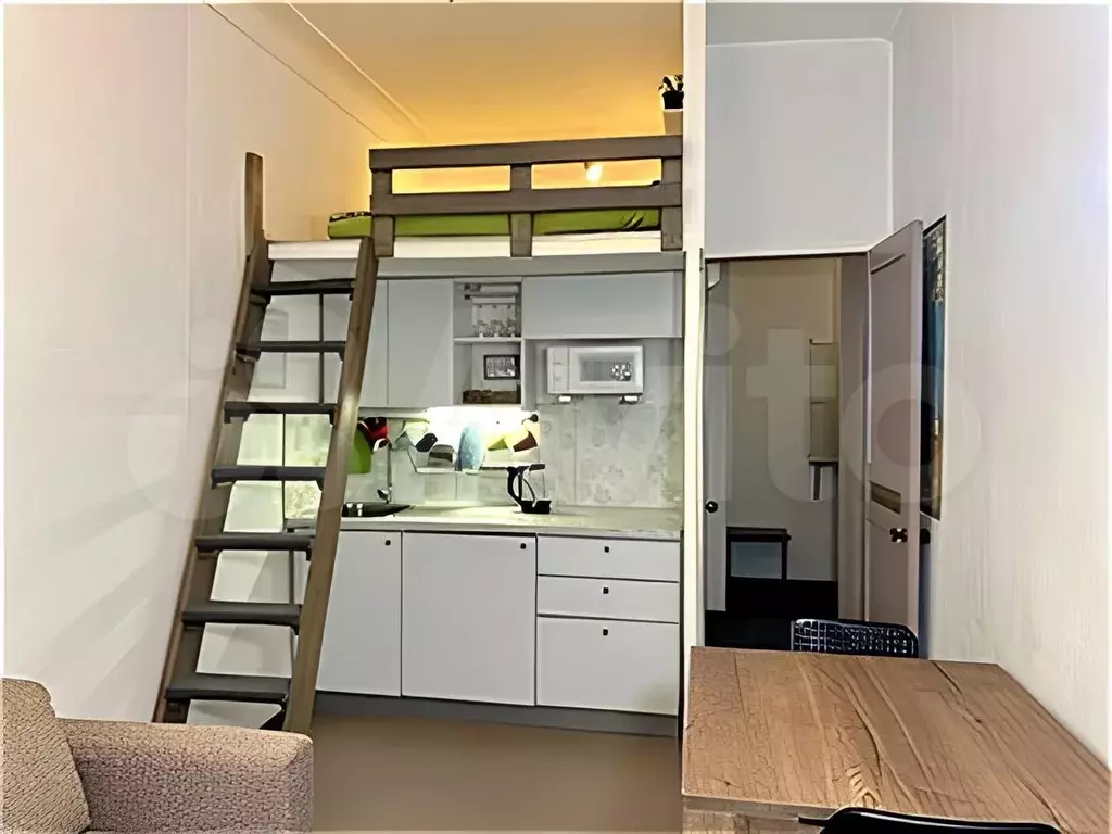 Апартаменты-студия, 12,5 м, 4/4 эт. - Фото 1
