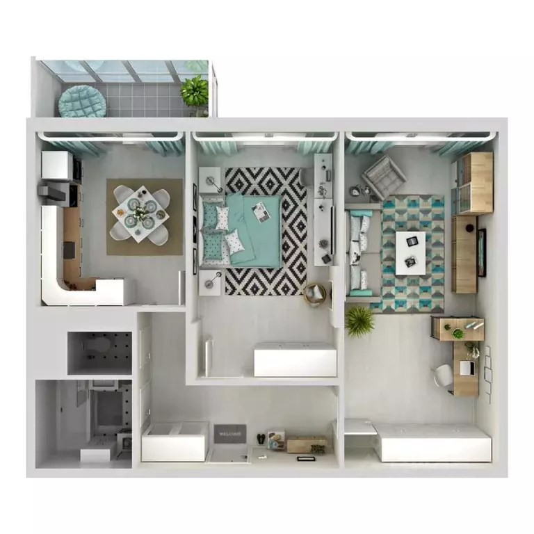 2-к кв. Липецкая область, Липецк Минская ул., 6Б (64.9 м) - Фото 1