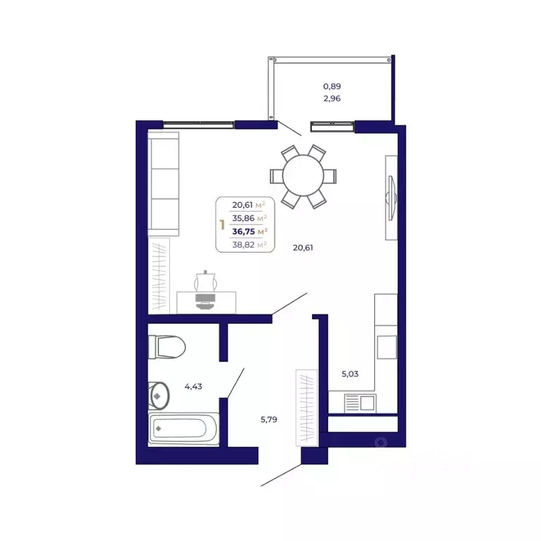 1-к кв. Башкортостан, Уфа Затон-Восточный жилрайон, Паруса жилой ... - Фото 1