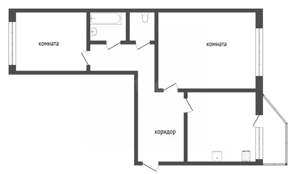 2-к кв. Ханты-Мансийский АО, Сургут ул. Мелик-Карамова, 43 (52.1 м) - Фото 1