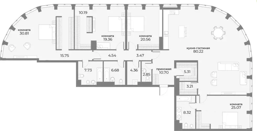 4-к кв. Москва Дружинниковская ул., 15 (265.8 м) - Фото 0