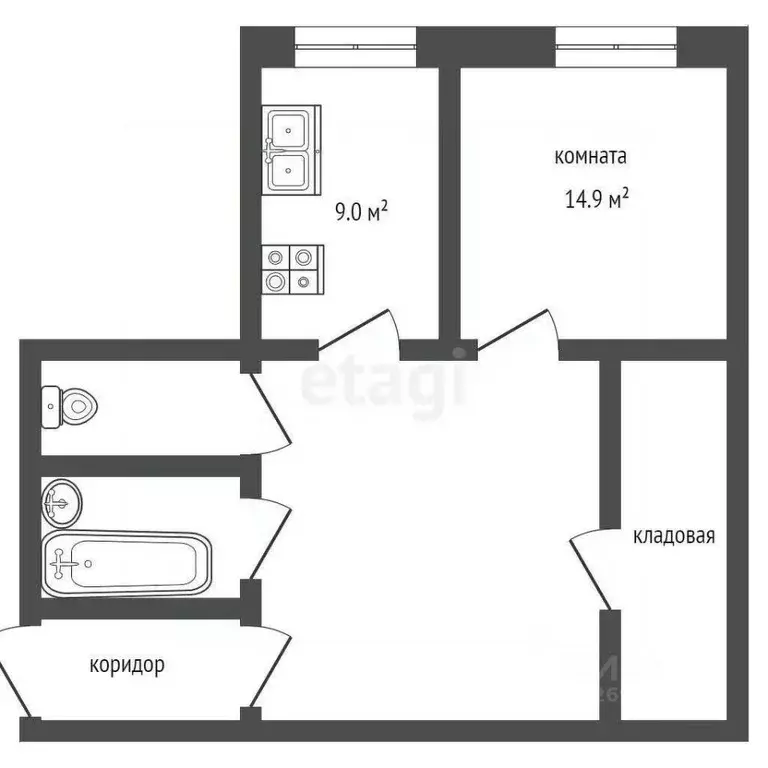 1-к кв. Москва Уральская ул., 17 (42.7 м) - Фото 2