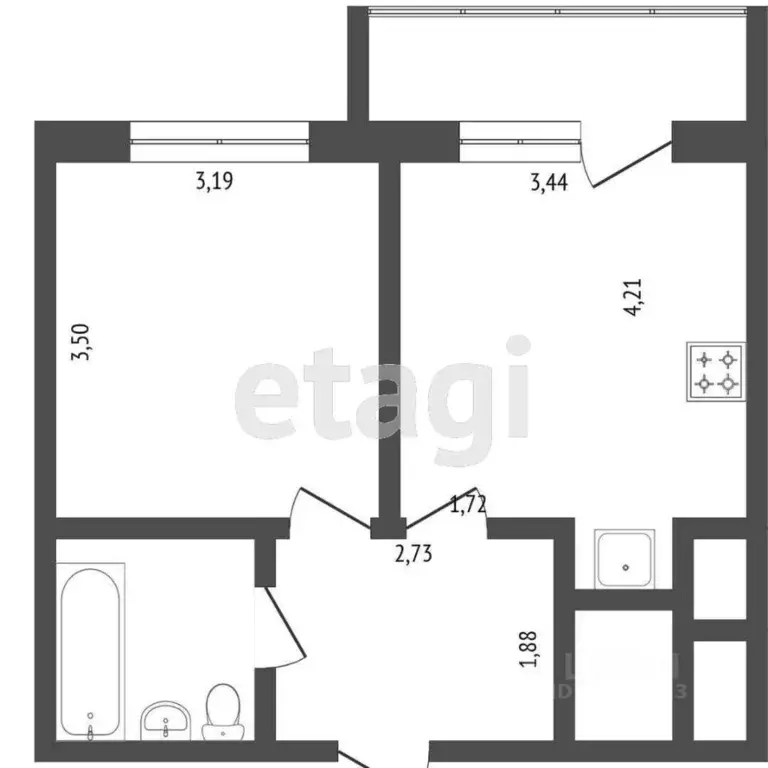 1-к кв. Санкт-Петербург ул. Среднерогатская, 9 (35.8 м) - Фото 0