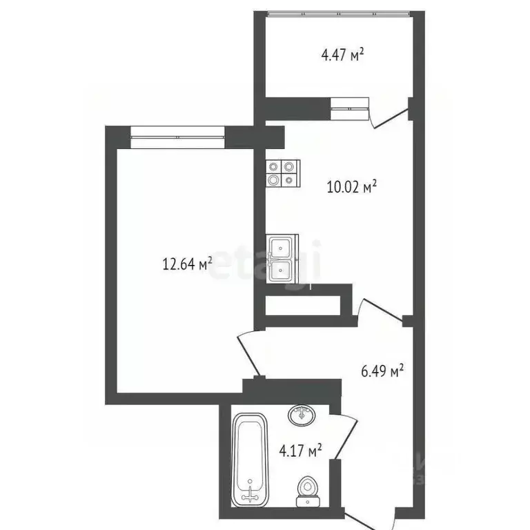 1-к кв. Ростовская область, Ростов-на-Дону просп. 40-летия Победы, ... - Фото 1