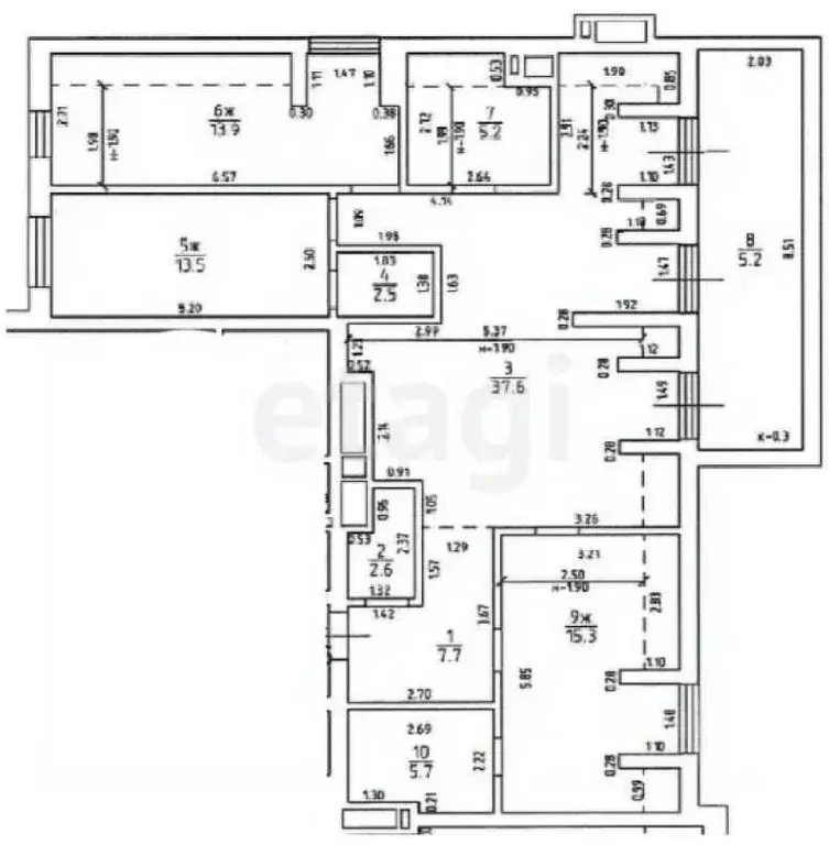 3-к кв. Калининградская область, Калининград Октябрьская ул., 12 ... - Фото 2