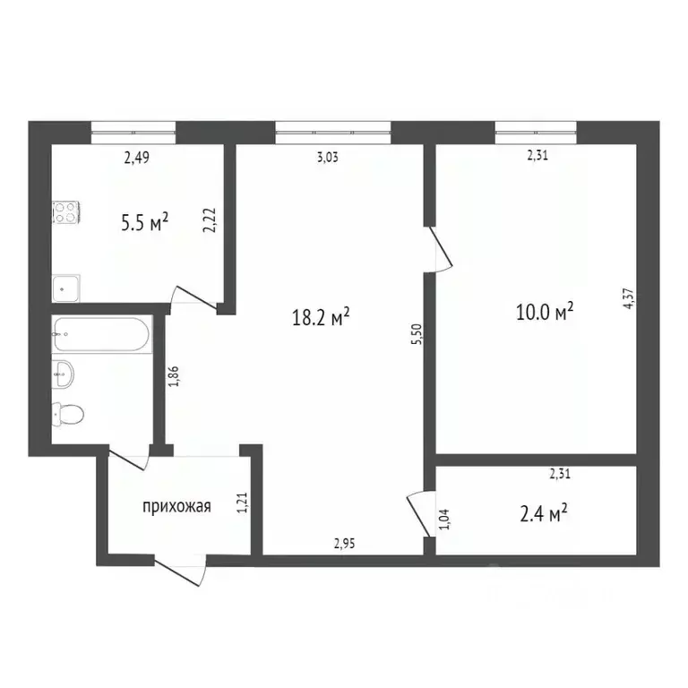 2-к кв. Красноярский край, Норильск ул. Мира, 7к2 (41.9 м) - Фото 1