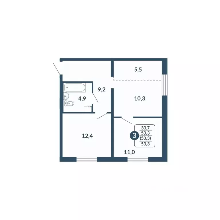 3-к кв. Кировская область, Киров ул. Анжелия Михеева, 5 (53.3 м) - Фото 0