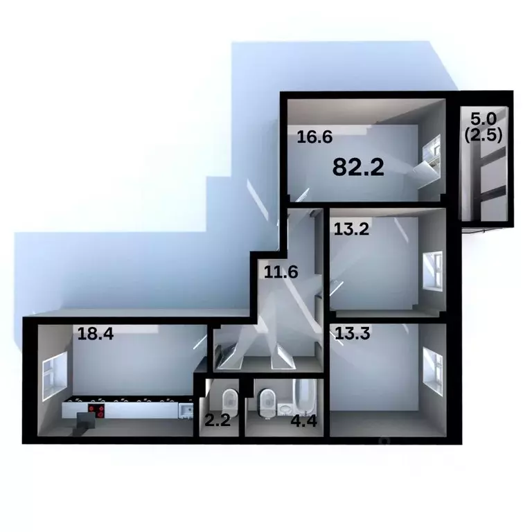 3-к кв. Псковская область, Псков Пароменская ул., 28 (82.2 м) - Фото 1