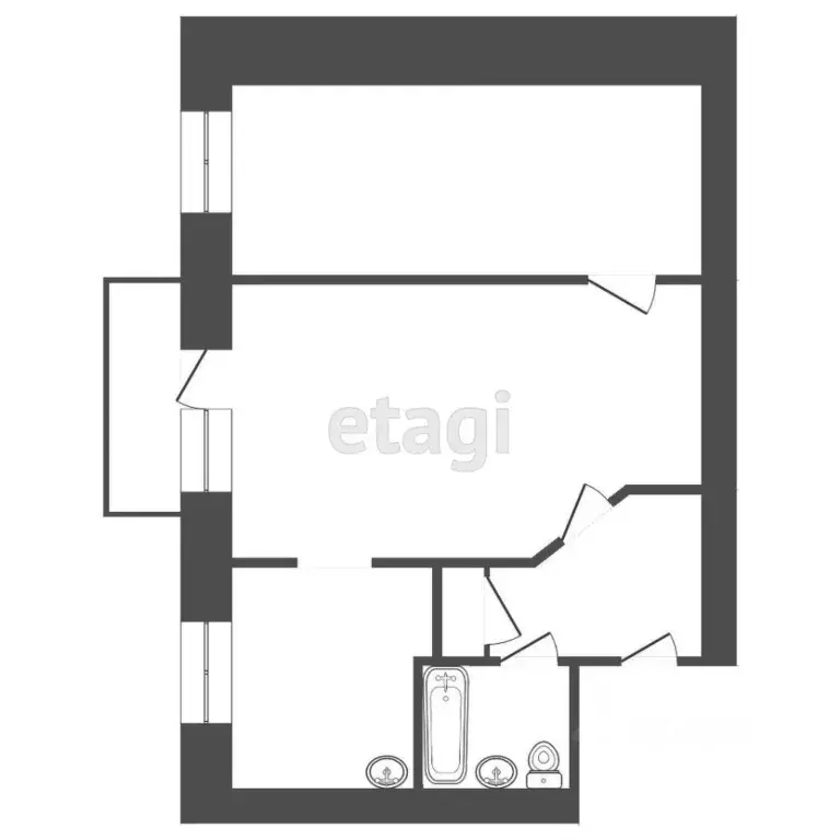 2-к кв. Бурятия, Улан-Удэ ул. Жердева, 13 (43.7 м) - Фото 1