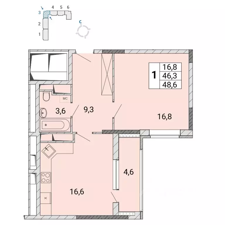 1-к кв. Московская область, Балашиха Железнодорожный мкр, ул. ... - Фото 1