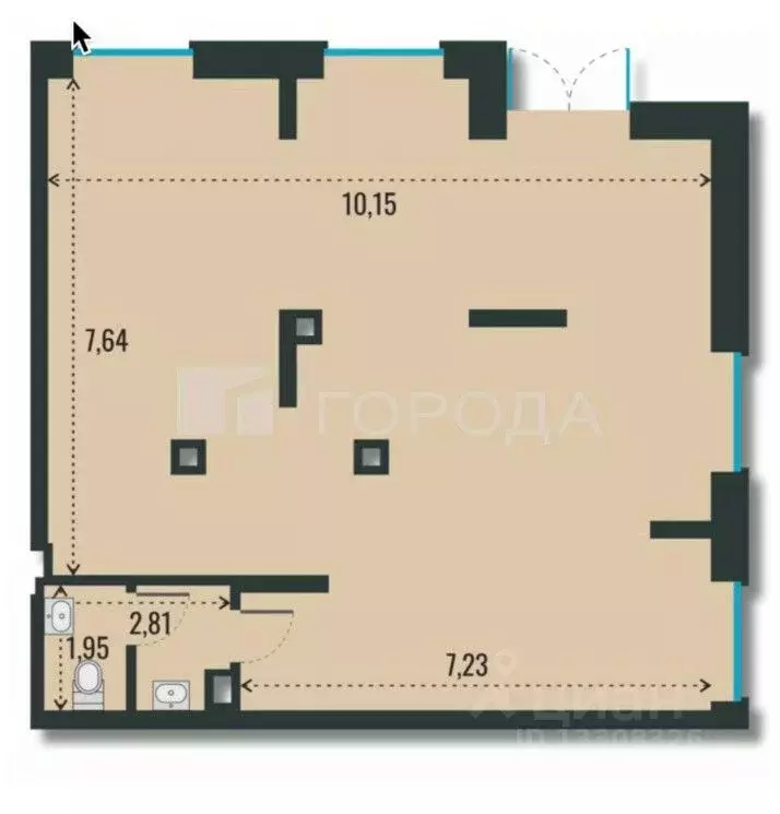 Офис в Новосибирская область, Новосибирск ул. Шевченко, 19/1 (91 м) - Фото 2