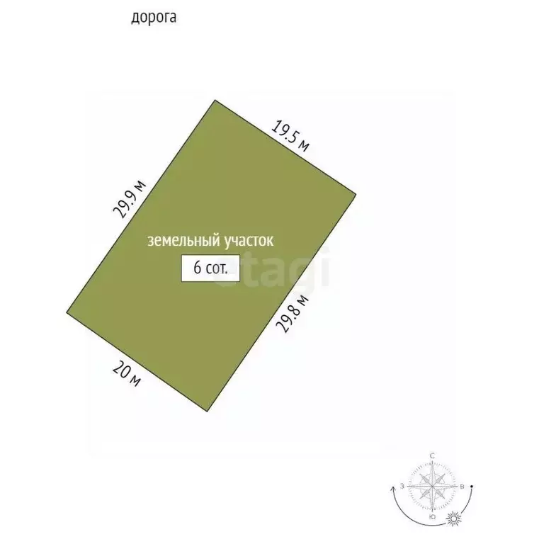 Участок в Крым, Симферополь ул. Дмитрия Быстролетова (6.0 сот.) - Фото 2