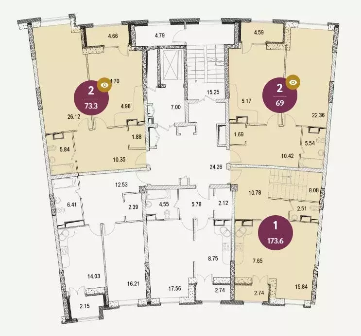 2-к кв. Москва ул. Маршала Рыбалко, 2к9 (70.3 м) - Фото 1