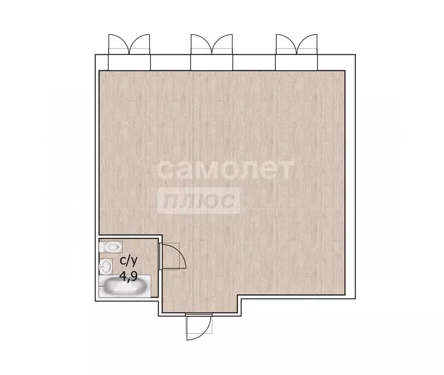 Студия Москва 3-й Павелецкий проезд, 3 (57.8 м) - Фото 2
