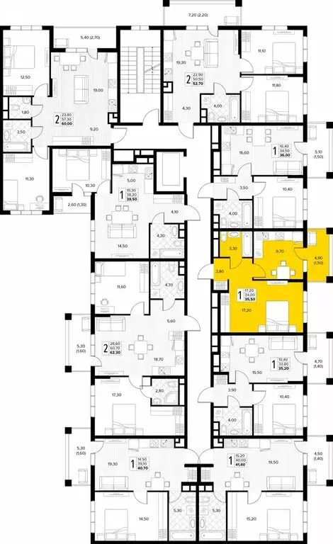 1-комнатная квартира: Сукко, жилой комплекс Кипарис (35.5 м) - Фото 2