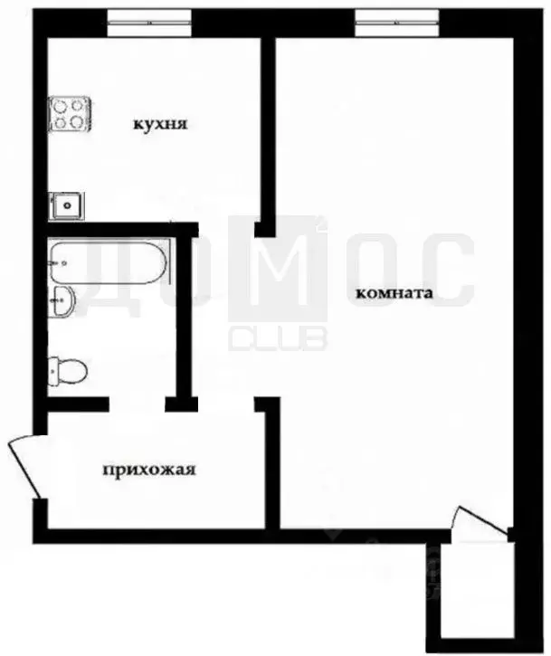 1-к кв. Тульская область, Тула ул. Мориса Тореза, 7 (31.0 м) - Фото 1