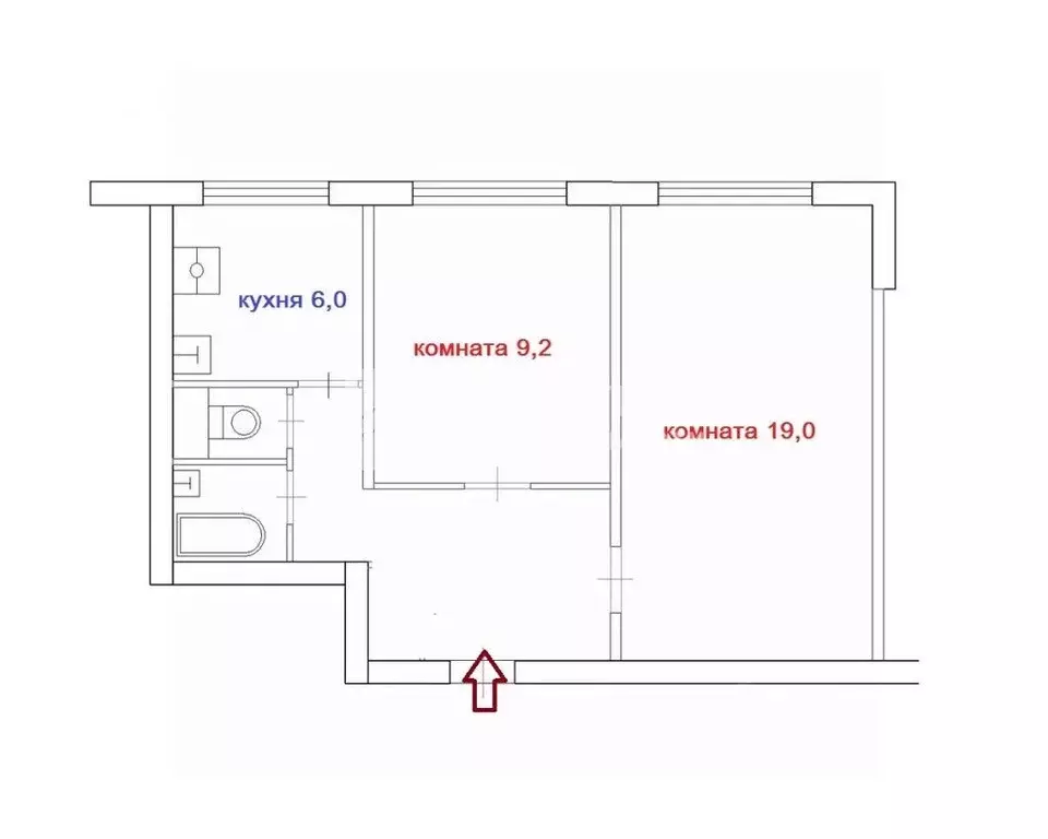 2-к кв. Москва Мурановская ул., 13Б (46.0 м) - Фото 1