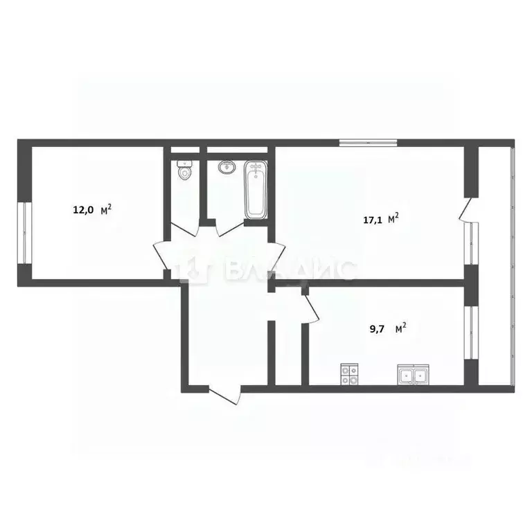 2-к кв. Москва ул. Генерала Белова, 57 (54.0 м) - Фото 1