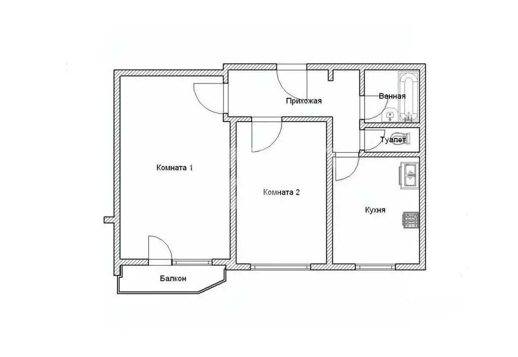 2-к кв. Московская область, Подольск Тепличная ул., 7 (50.2 м) - Фото 2