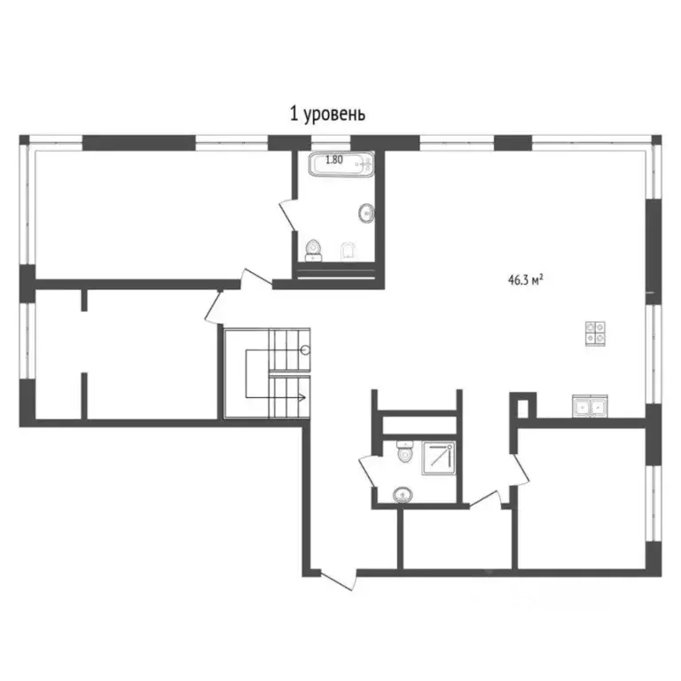 3-к кв. Тюменская область, Тюмень ул. Газовиков, 44 (145.7 м) - Фото 2