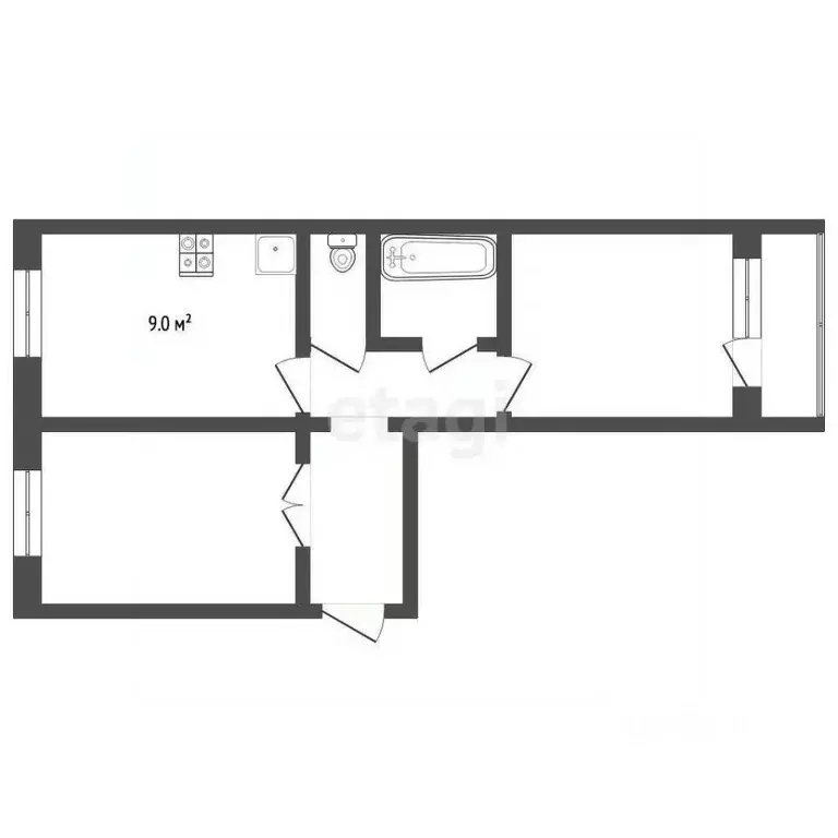 2-к кв. Ямало-Ненецкий АО, Муравленко ул. Ленина, 62 (51.6 м) - Фото 2