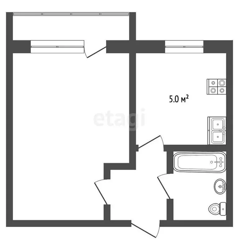 1-комнатная квартира: Муром, улица Свердлова, 28 (21.4 м) - Фото 0