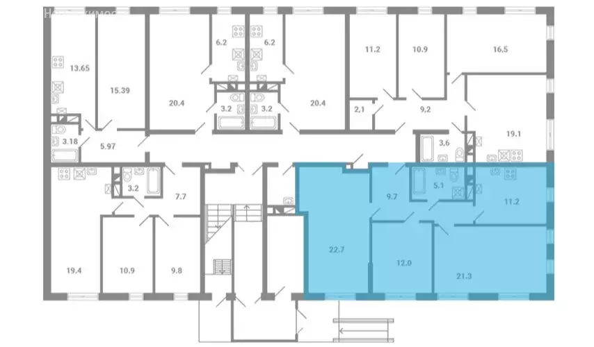 3-комнатная квартира: посёлок Мещерино, улица 4-й квартал, 21 (82 м) - Фото 2