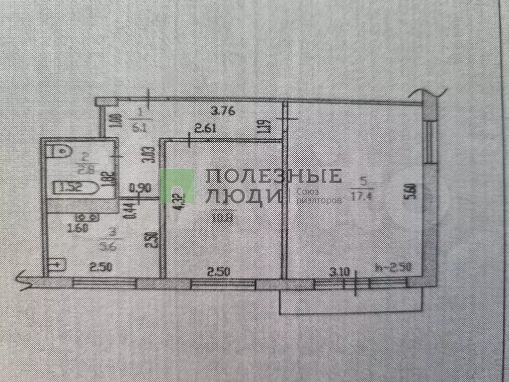 2-к. квартира, 43 м, 4/5 эт. - Фото 0