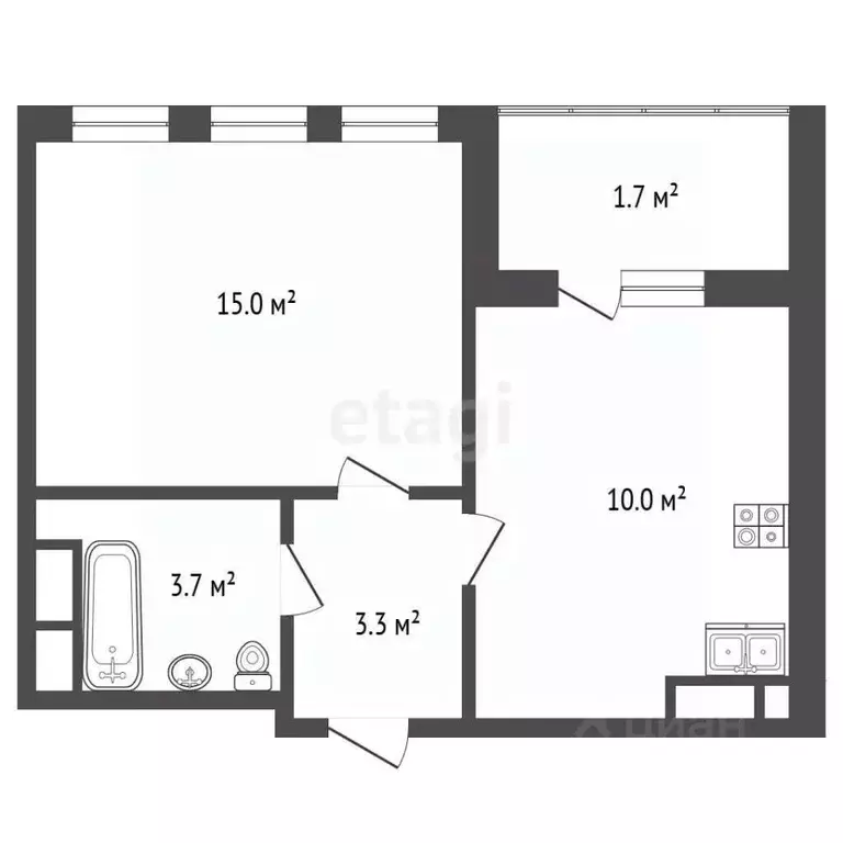 1-к кв. Москва Дмитровское ш., 107Ак1 (32.8 м) - Фото 2