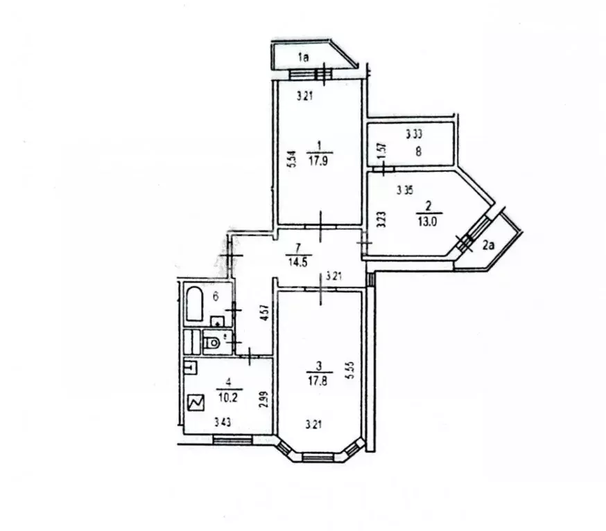 3-к кв. Москва Окская ул., 5К1 (83.0 м) - Фото 2
