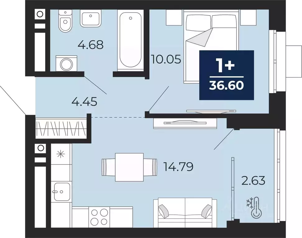 1-к кв. Свердловская область, Екатеринбург Юго-Западный жилрайон,  ... - Фото 0