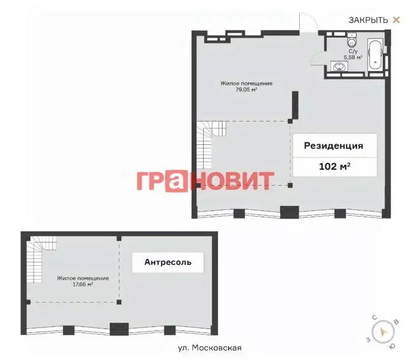 Свободной планировки кв. Новосибирская область, Новосибирск Московская ... - Фото 1