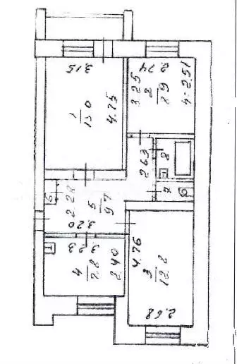 3-к. квартира, 60 м, 3/5 эт. - Фото 0