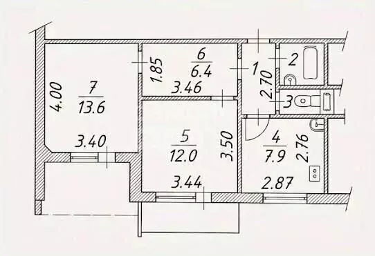 2-к кв. Орловская область, Орел ул. Дмитрия Блынского, 8 (46.7 м) - Фото 2