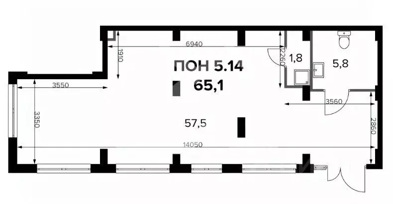 Торговая площадь в Москва Ленинградское ш., 228к1 (65 м) - Фото 2